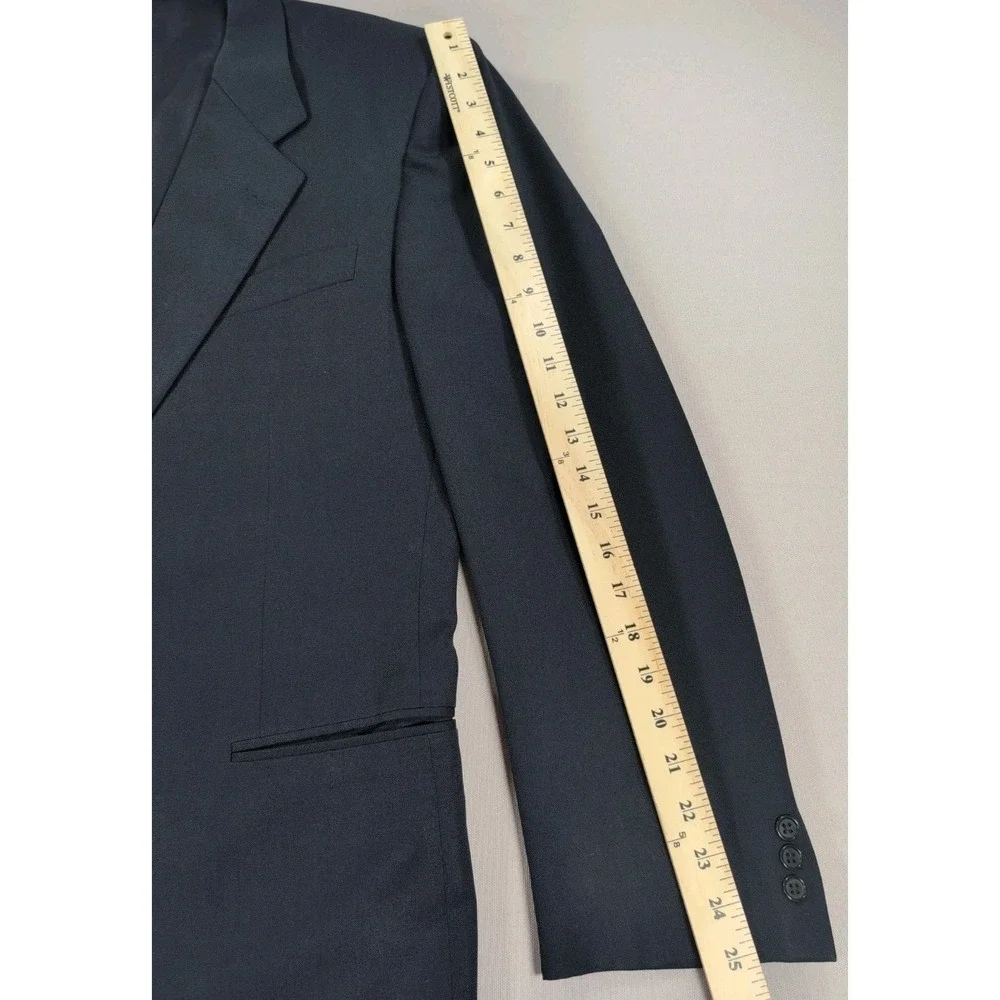 Canali Milano Blazer Mens 40R Charcoal Black Wool Sport Coat Italy Bloomingdales